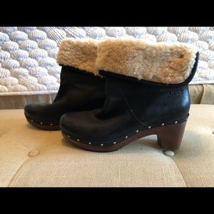 Ugg Lynnea Black Shearling Lined Boots Size 11